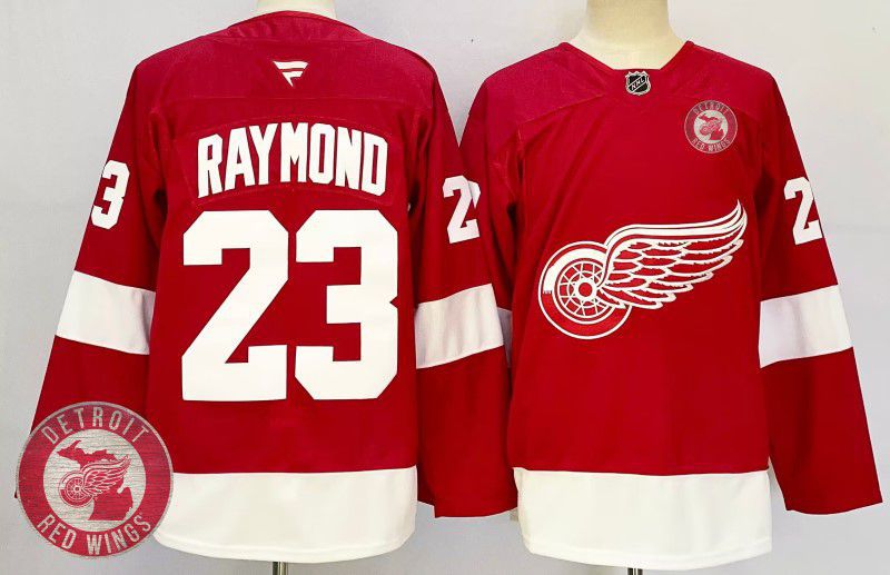 Men Detroit Red Wings 23 Raymond Red Fanatics 2025 NHL Jersey style 8